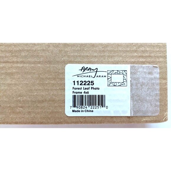 Michael Aram Designer Photo Frame Forest Leaf Cast Metal Silver Color 4 * 6 in - Picture 14 of 16